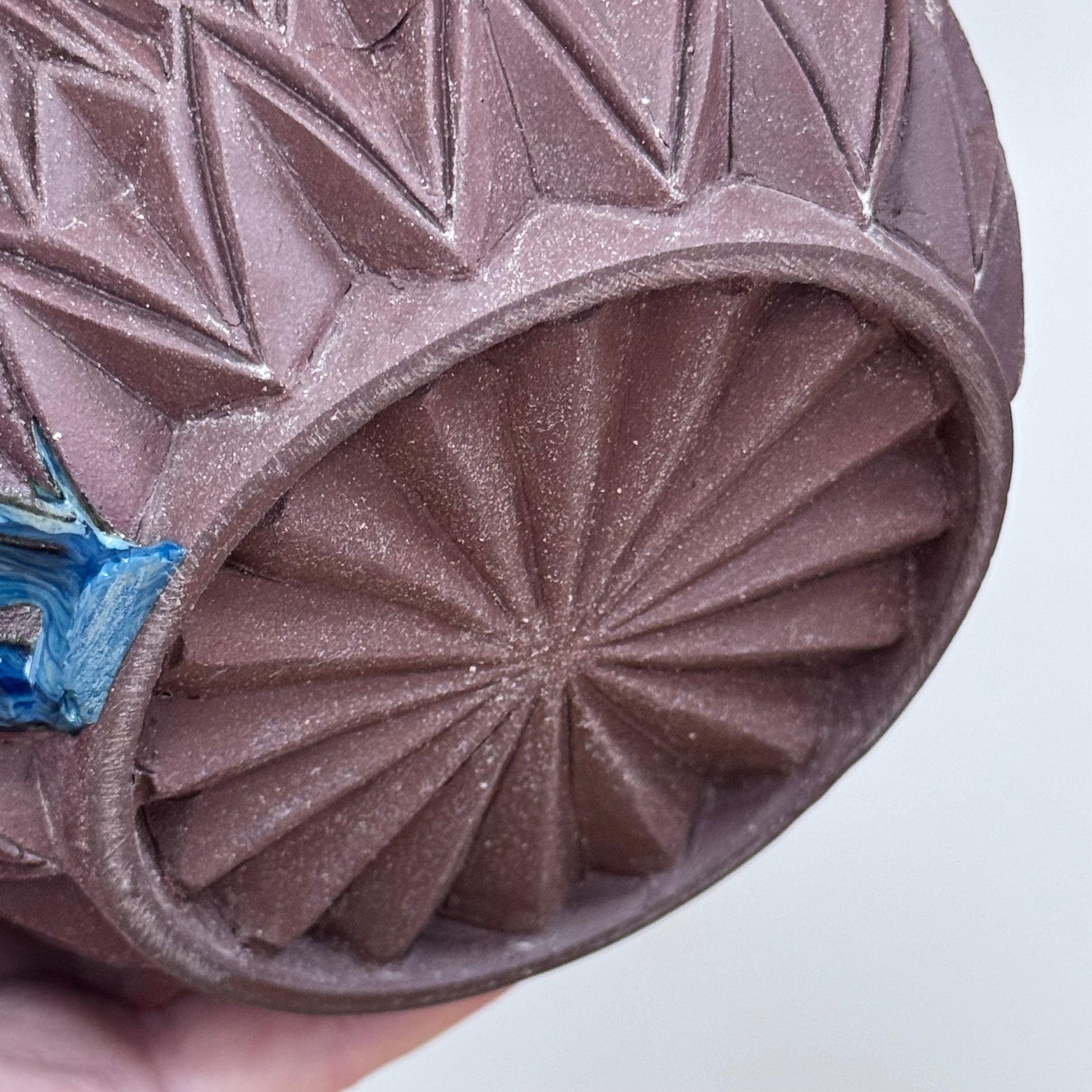 Handmade ceramic jug detail foot