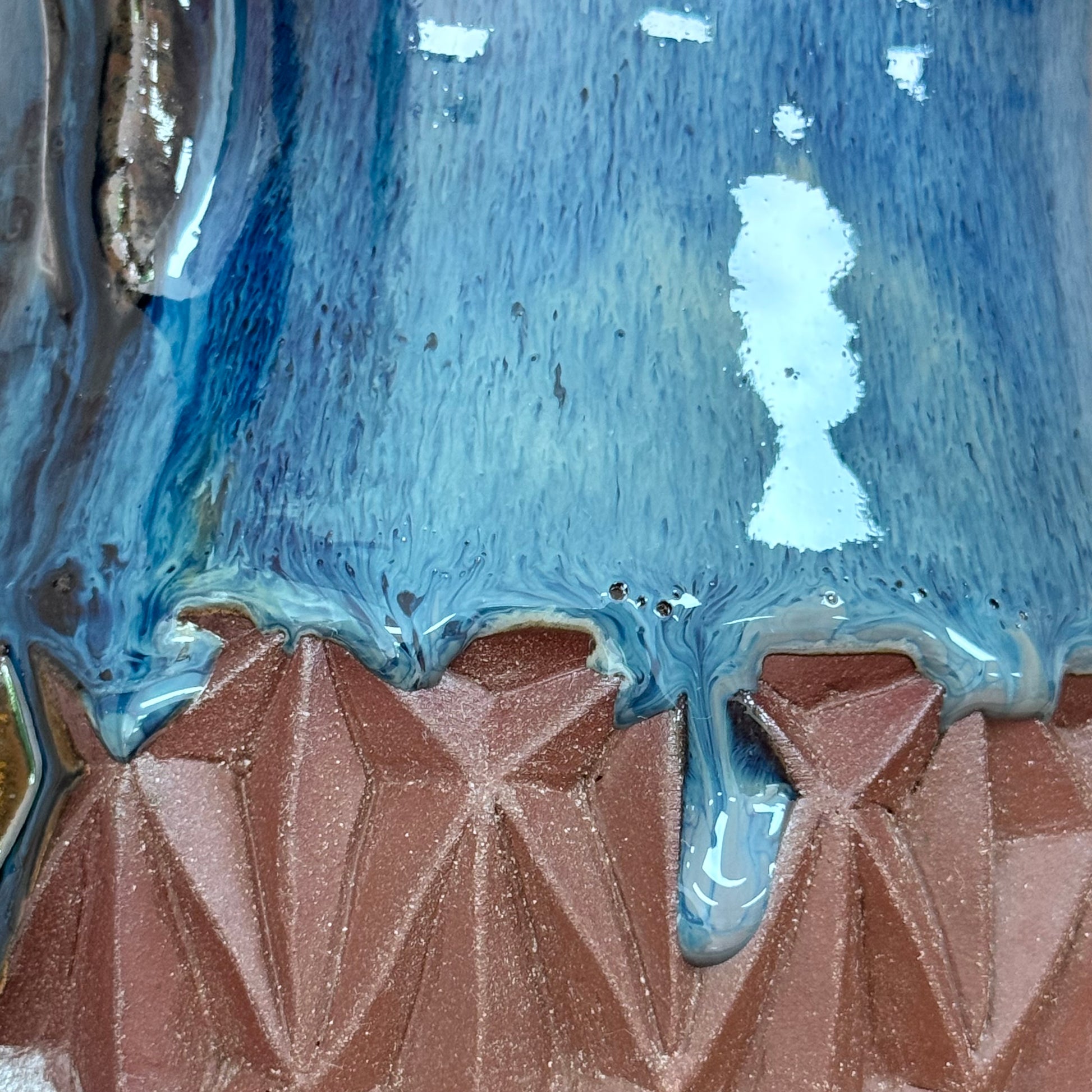 Handmade ceramic jug detail