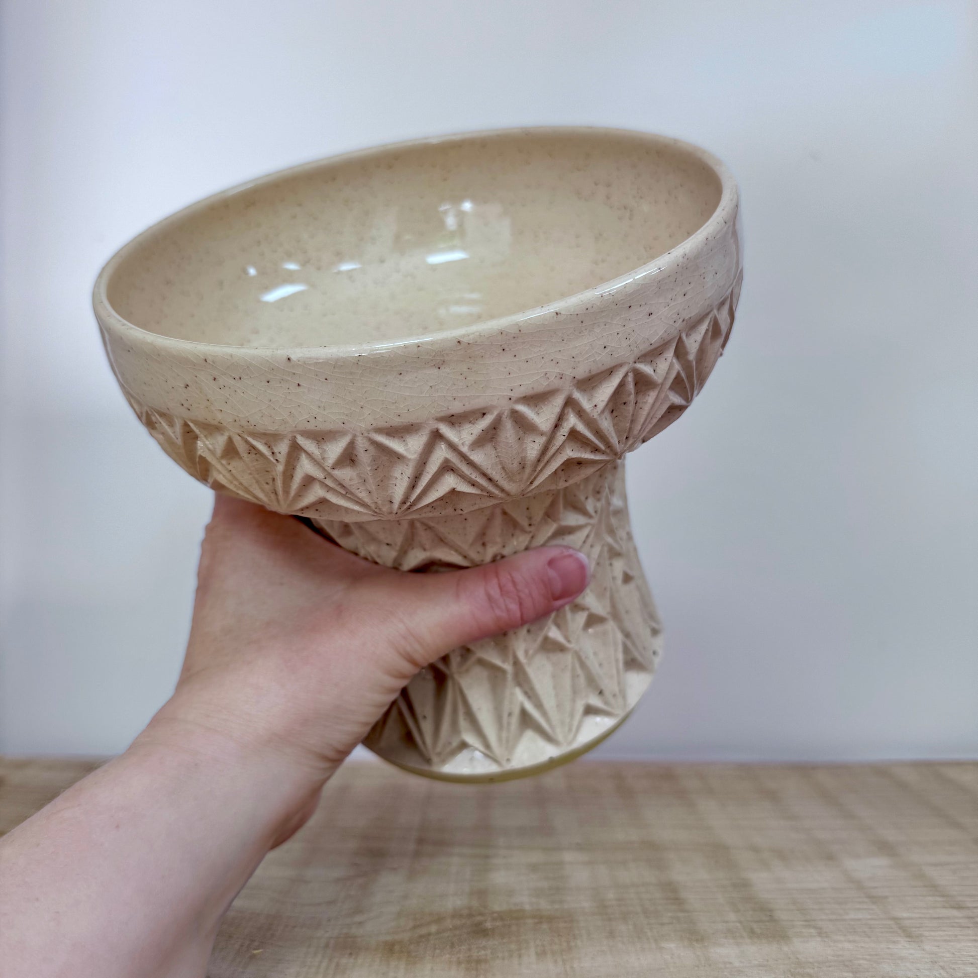 Handmade decorative bowl high hand