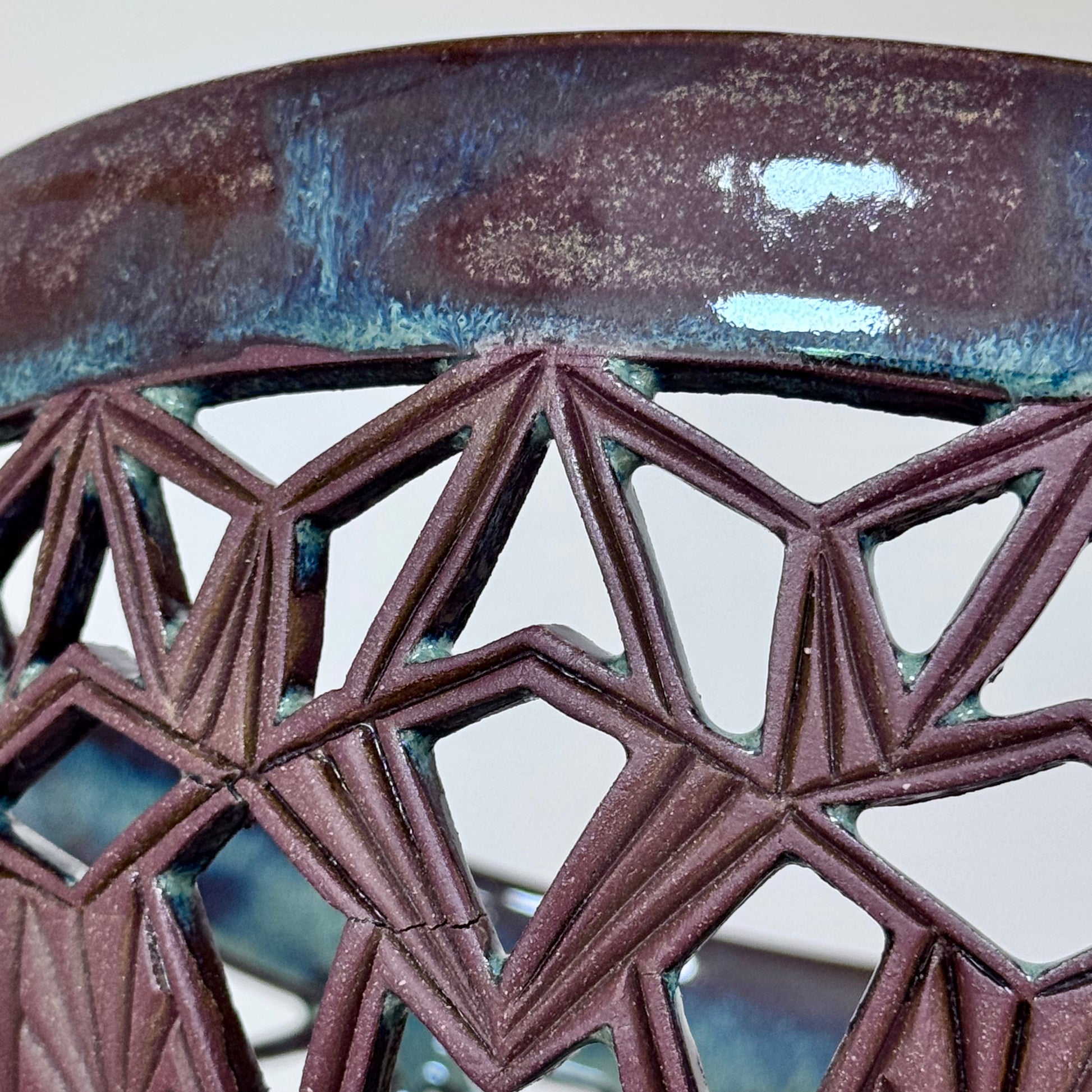 Handmade decorative bowl low detail