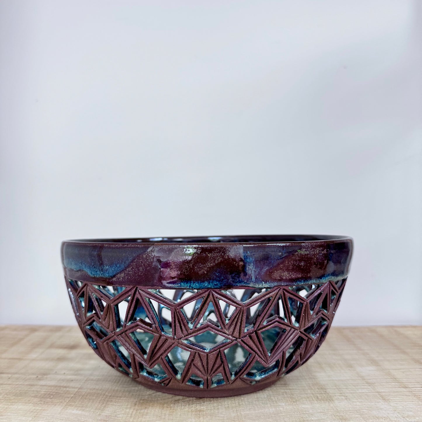 Handmade decorative bowl low