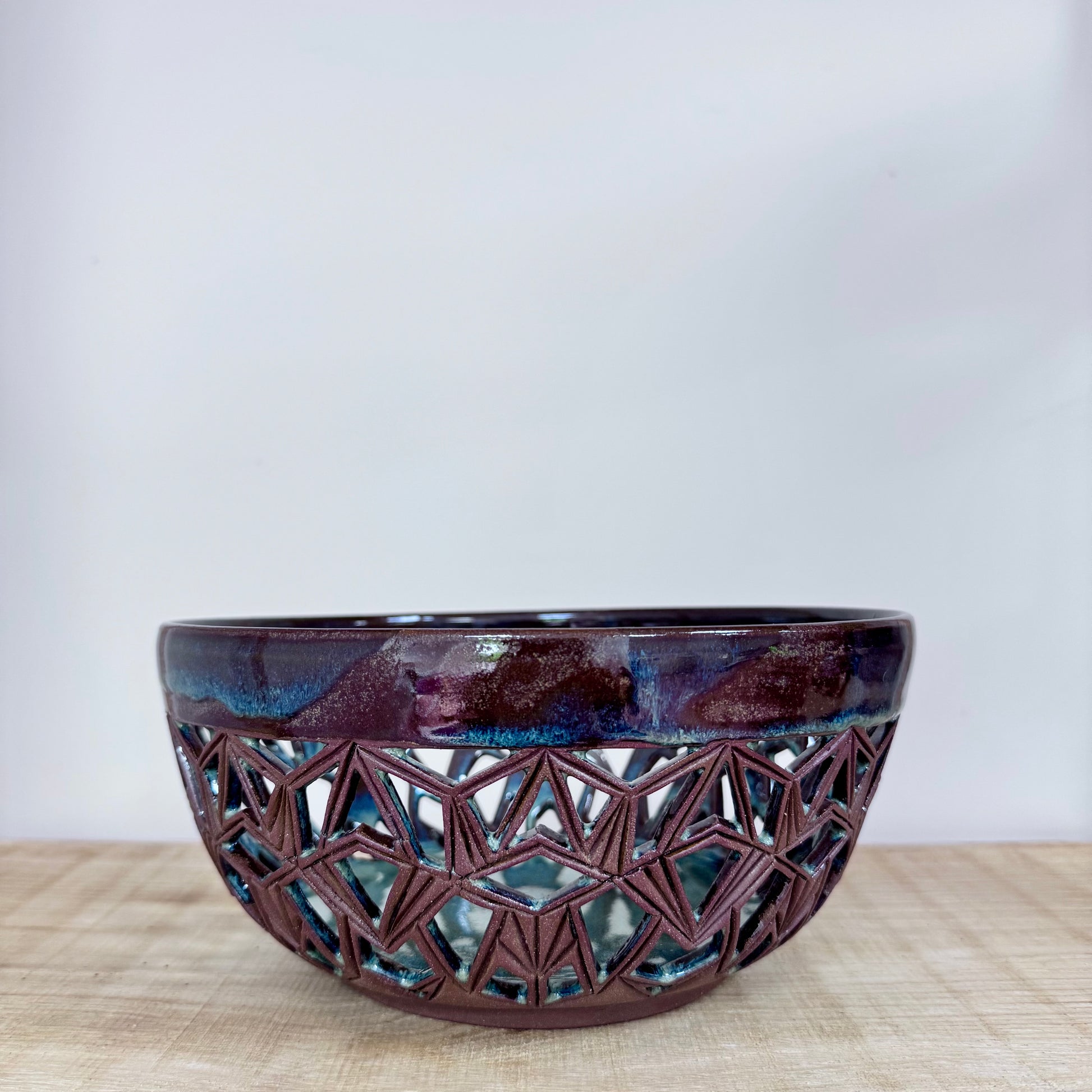 Handmade decorative bowl low