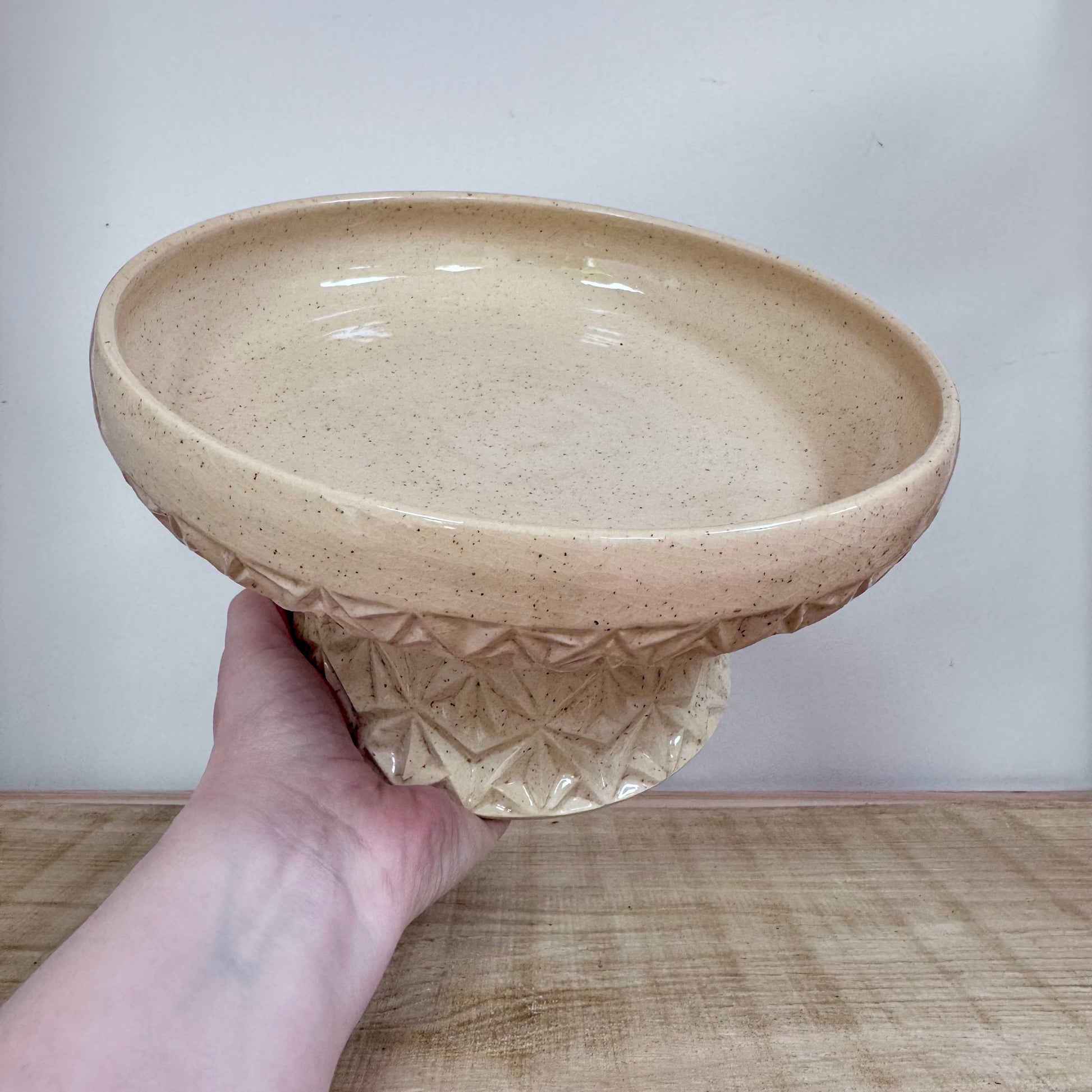 Handmade decorative bowl wide hand