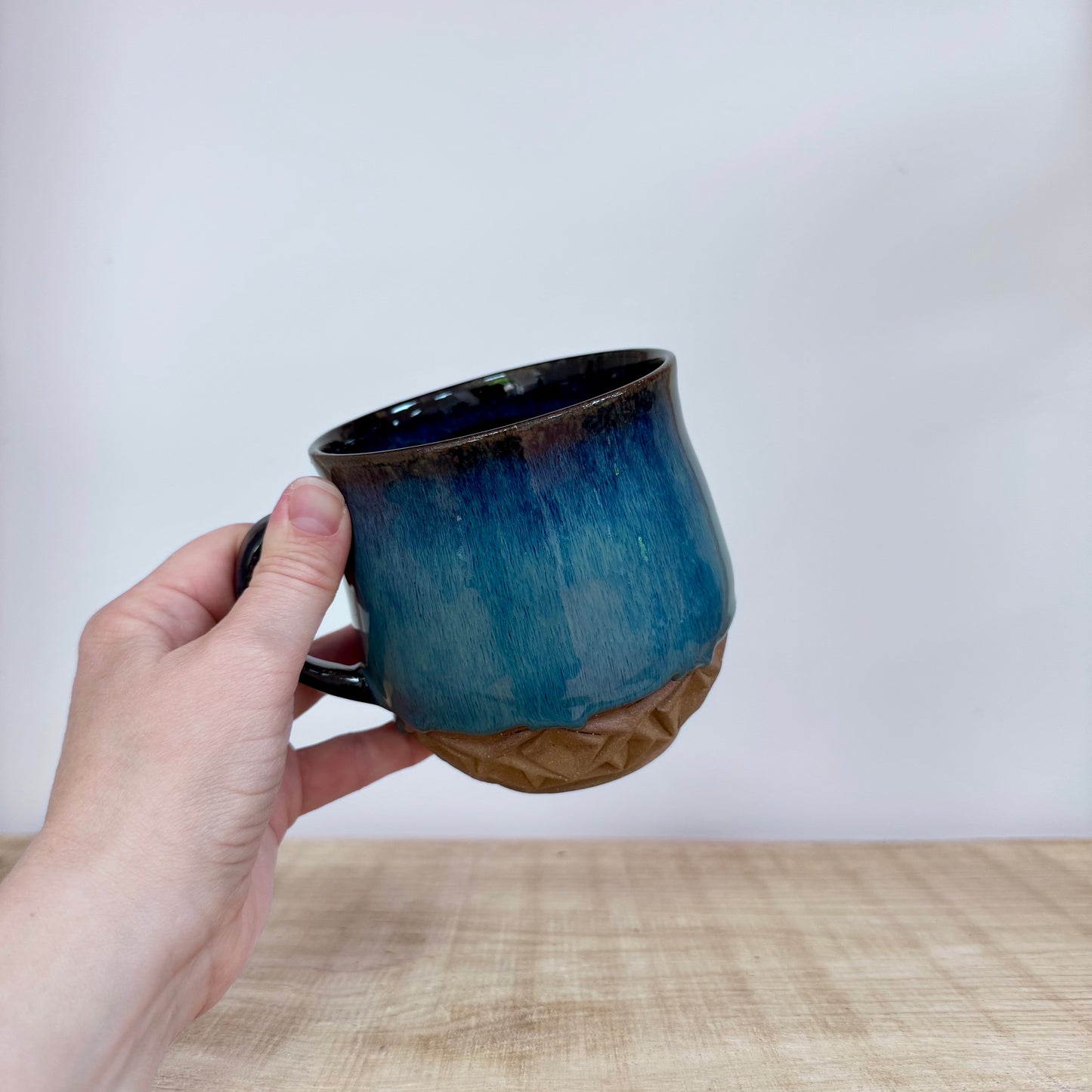 Handmade xxl mugs 650 ml light clay