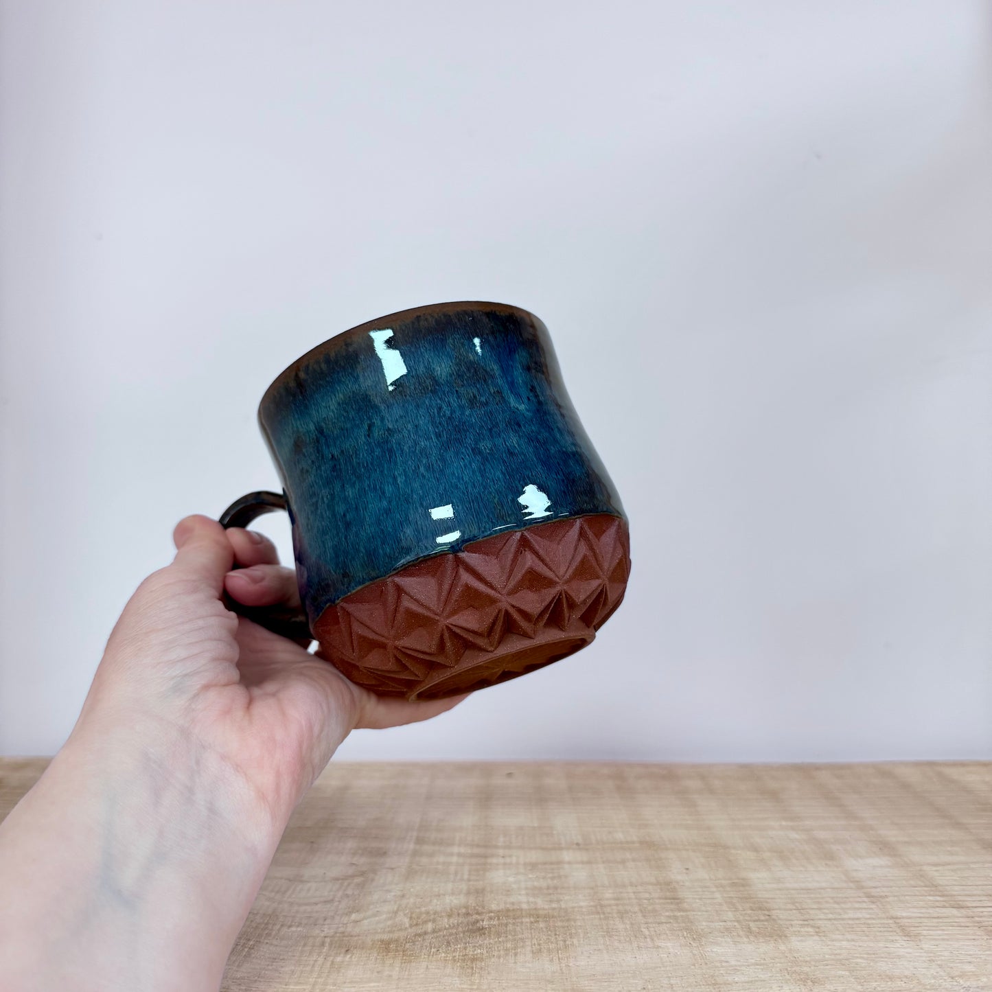 Handmade xxl mugs 650 ml red clay