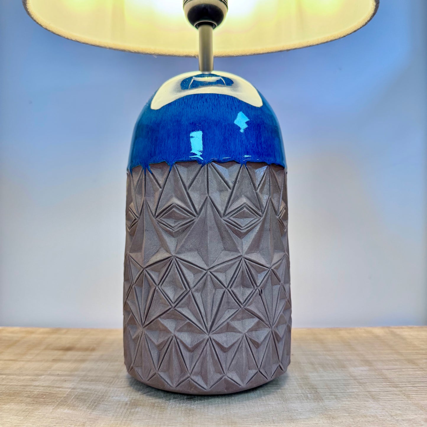 Lamp art deco blauw