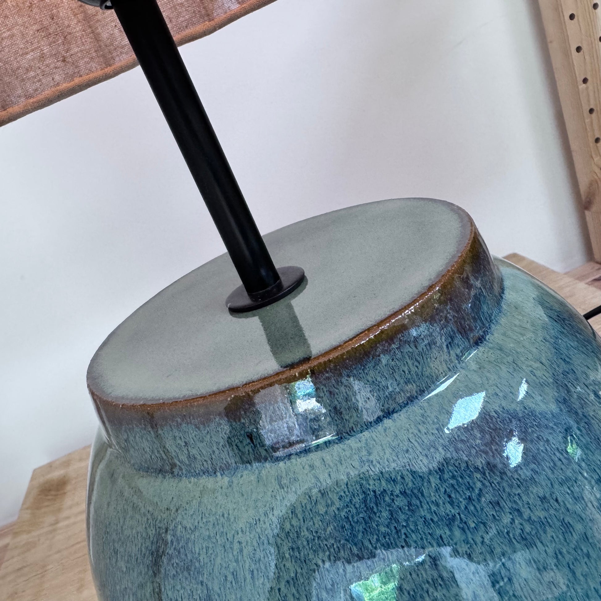 Lamp art deco groen bovenkant