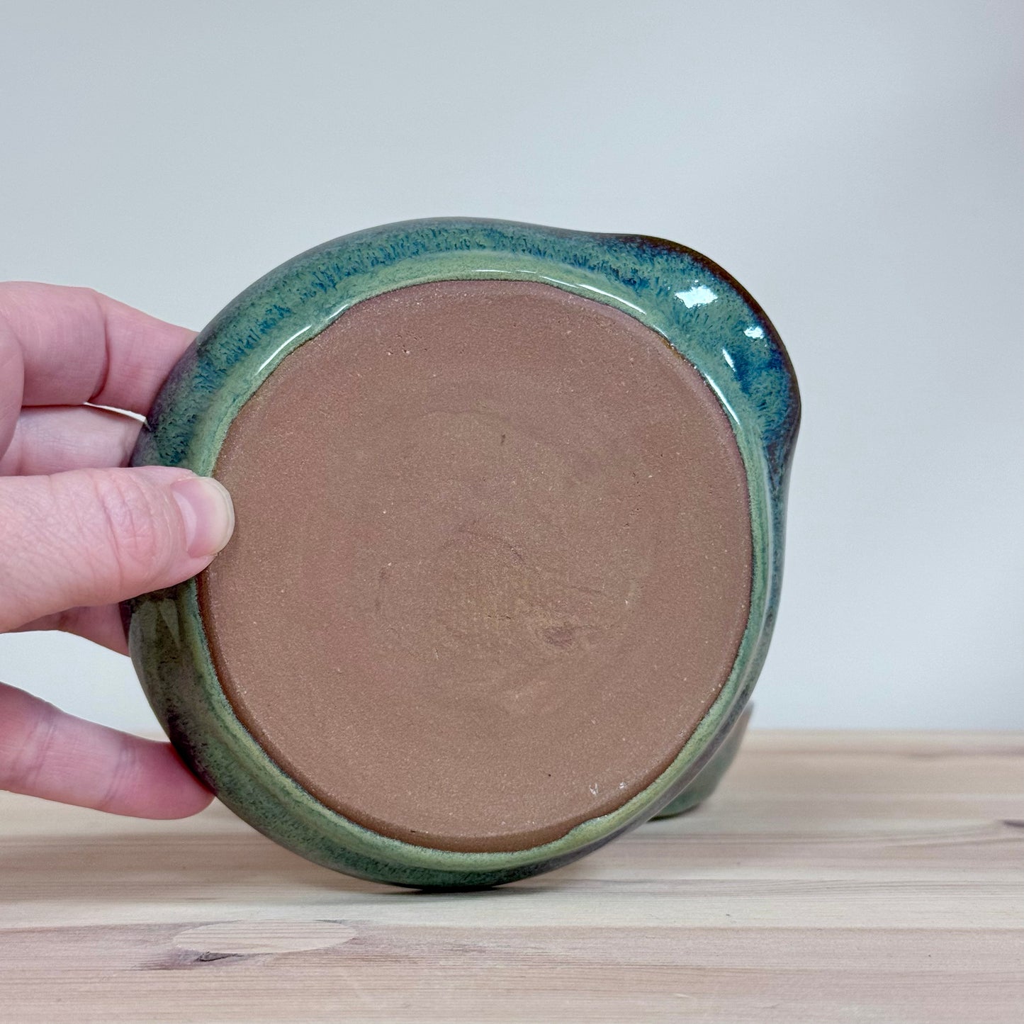 Schale für Schöpflöffel oder Spachtel - mit grüner Glasur